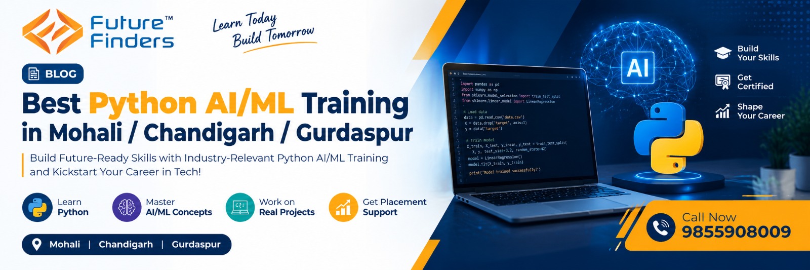 Best Python AI/ML Training in Mohali, Chandigarh & Gurdaspur